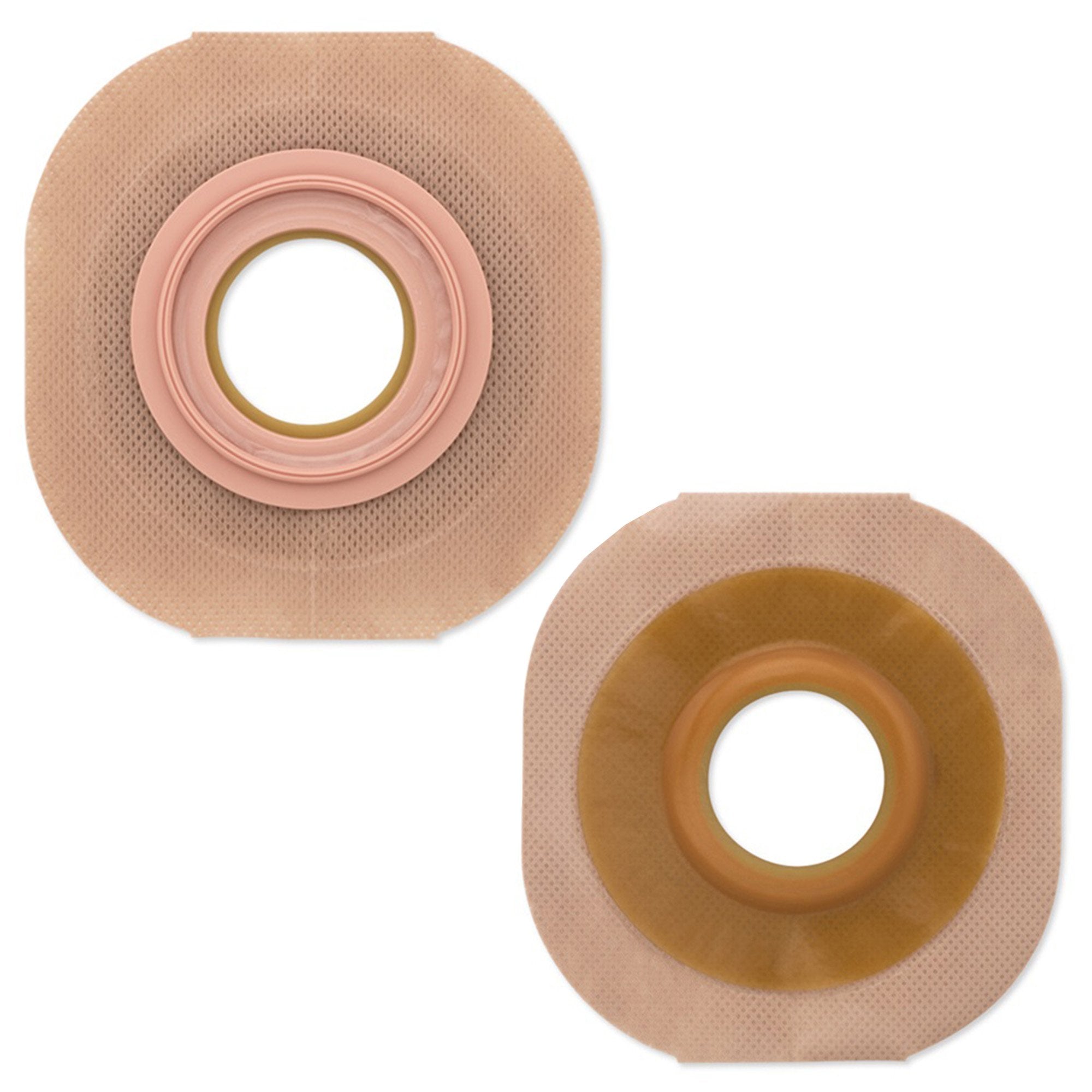 Ostomy Barrier New Image Flextend Precut, Extended Wear Adhesive Tape 57 mm Flange Red Code System 1 3/8 Inch Opening