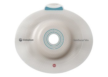 Ostomy Barrier SenSura Mio Click Extended Wear Elastic Adhesive 60 mm Flange Blue Code System 1 3/8 Inch Opening