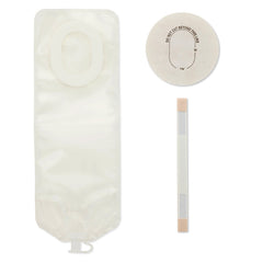 Ostomy Pouch Pouchkins Newborn One Piece System 6 Inch Length Flat, Trim To Fit 7/8 to 1 3/8 Inch Stoma Drainable