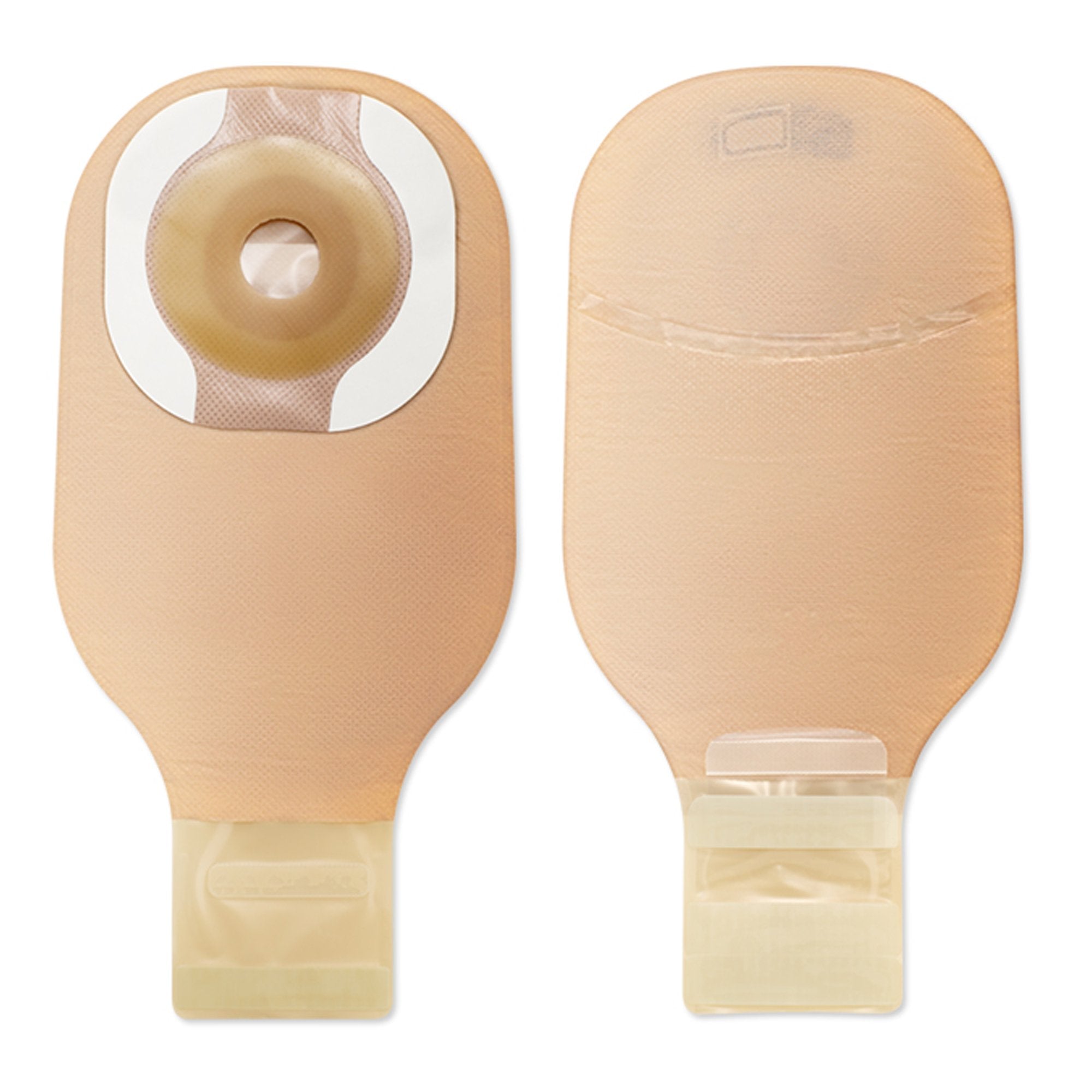 Ostomy Pouch Premier One Piece System 12 Inch Length Flat, Pre Cut 1 3/16 Inch Stoma Drainable