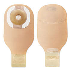 Ostomy Pouch Premier One Piece System 12 Inch Length Flat, Pre Cut 1 Inch Stoma Drainable