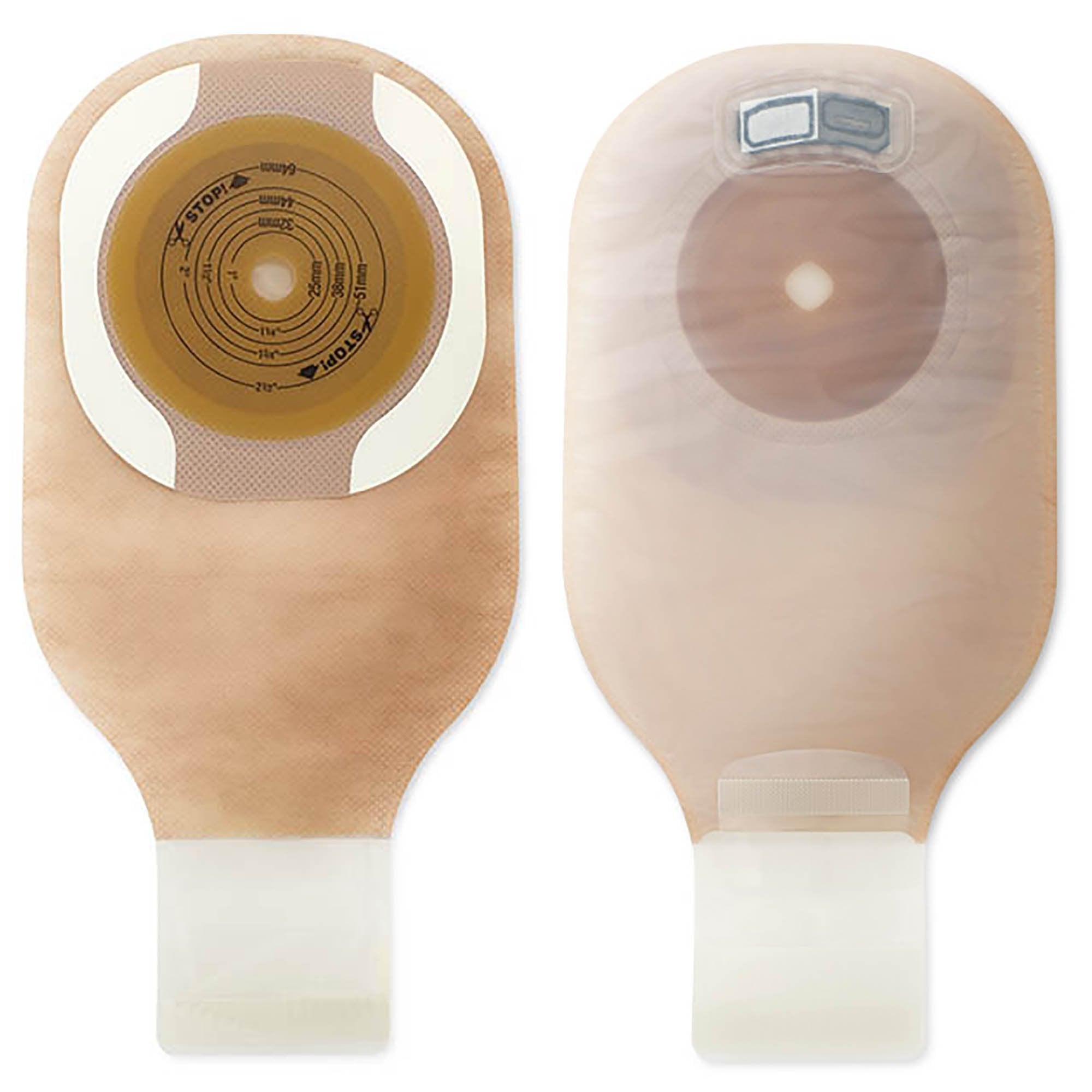 Ostomy Pouch Premier One Piece System 12 Inch Length Flat, Trim to Fit Up to 2 1/2 Inch Stoma Drainable