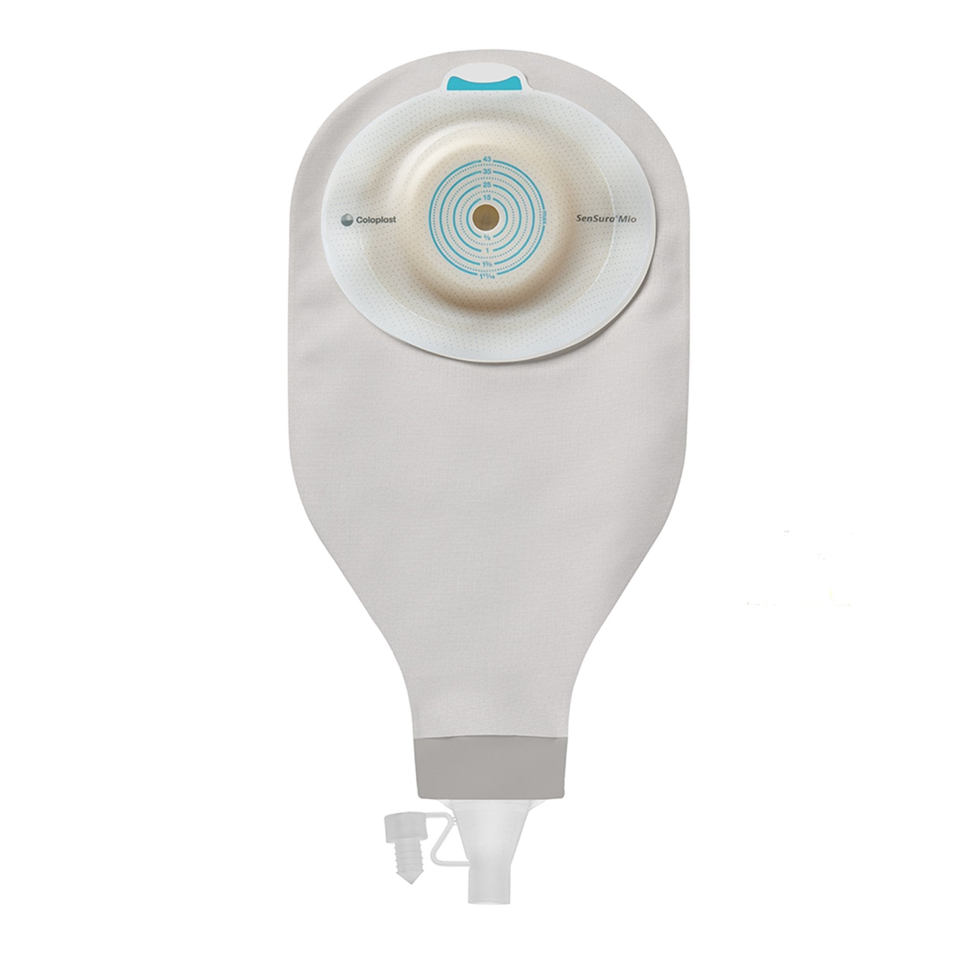 Ostomy Pouch SenSura Mio High Output One Piece System Convex Light, Trim to Fit 10 to 43 mm Stoma Drainable