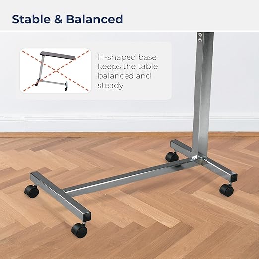overbed table drive non tilt adjustment handle 28 to 45 inch height range packaging type case