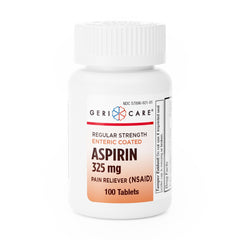 Pain Relief Geri Care 325 mg Strength Aspirin Tablet 100 per Bottle