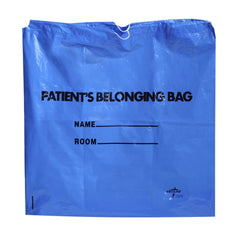Patient Belongings Bag Medline 18 X 20 Inch Plastic Drawstring Closure White