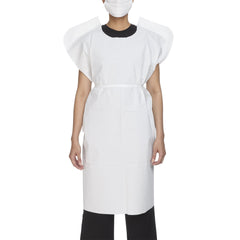 Patient Exam Gown McKesson One Size Fits Most White Disposable