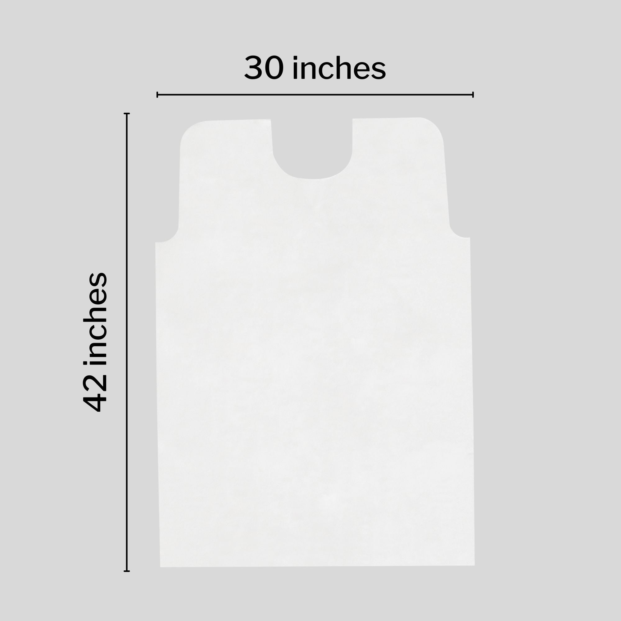 patient exam gown mckesson one size fits most white disposable packaging type each