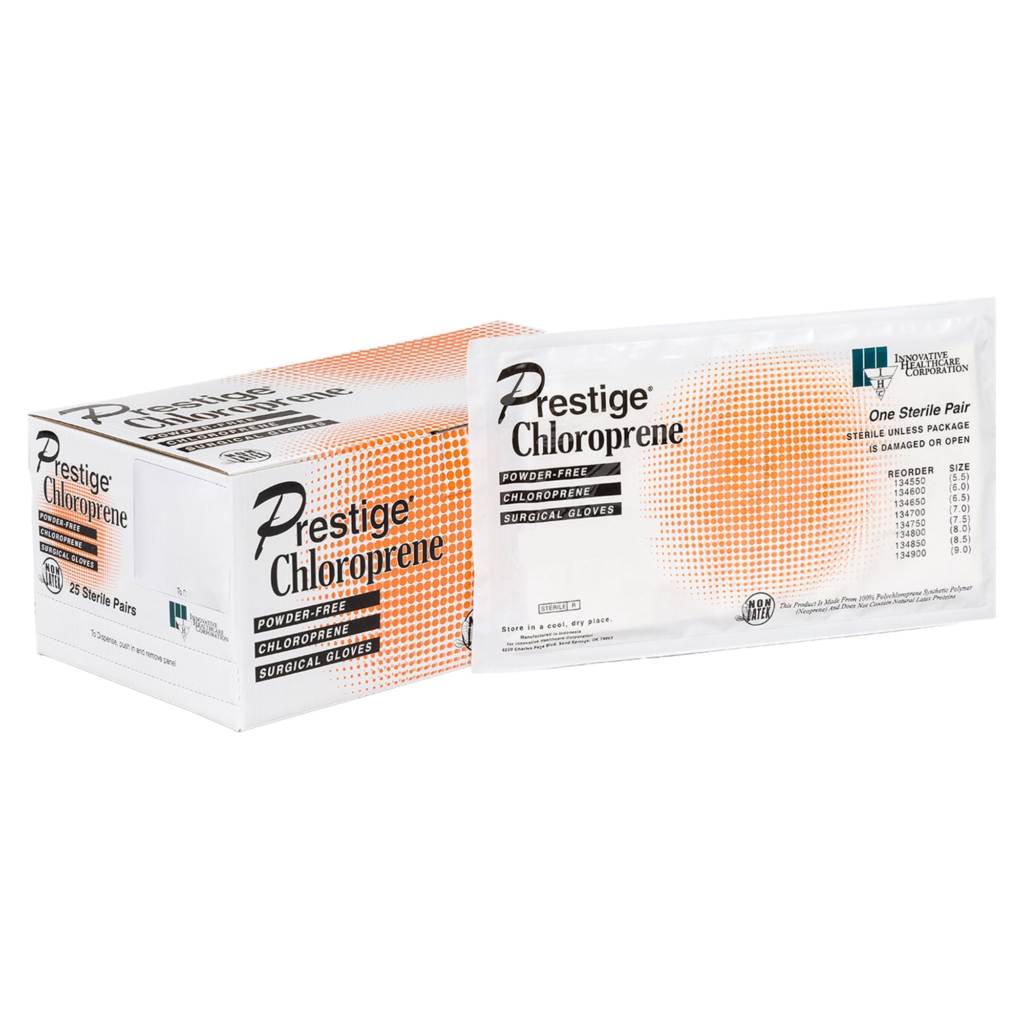 Surgical Glove DermAssist Prestige Size 8 Sterile Polyisoprene Standard Cuff Length Fully Textured Ivory Not Chemo Approved
