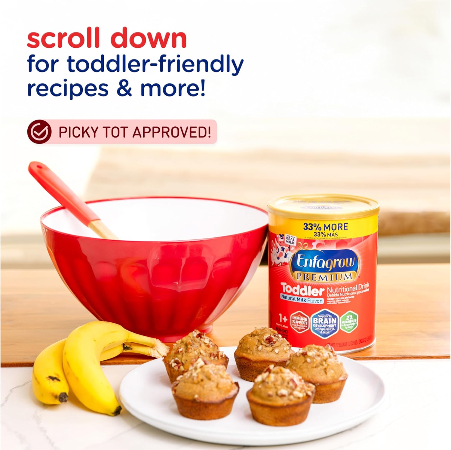 pediatric oral supplement enfagrow premium toddler unflavored 24 oz can powder