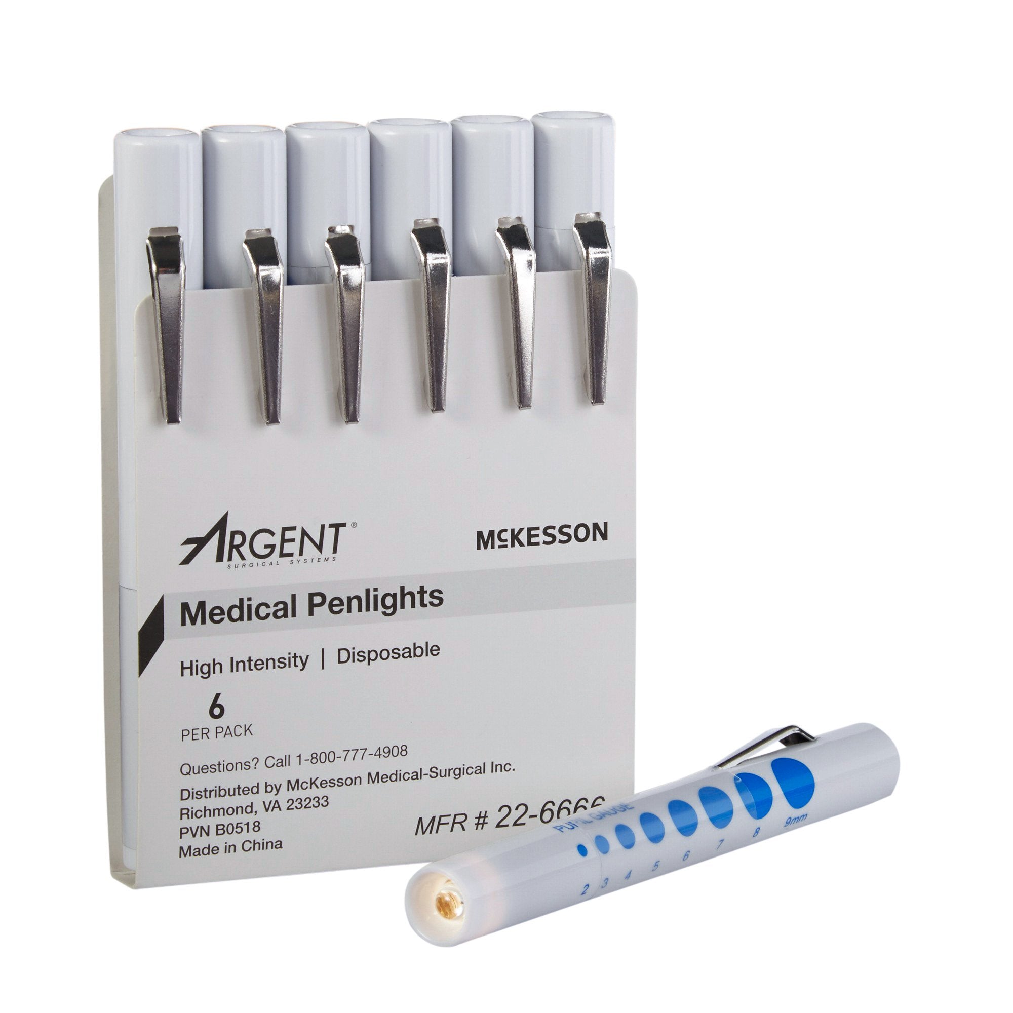 Penlight McKesson White Light 4 1/2 Inch Disposable