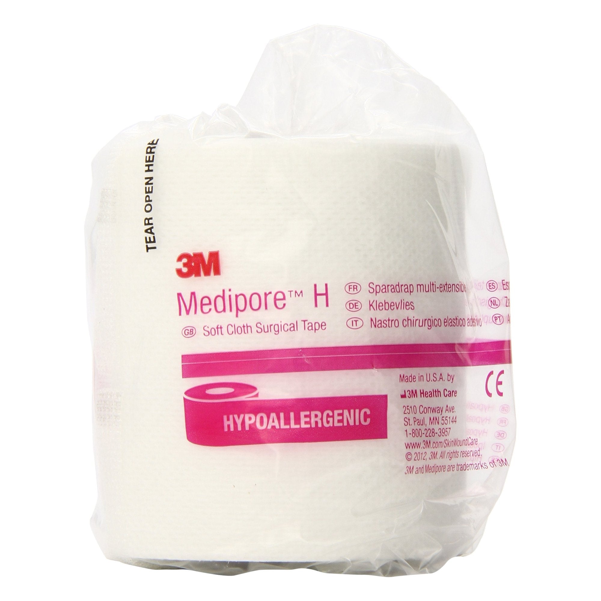 perforated medical tape 3m medipore h white 3 inch x 10 yard soft cloth nonsterile packaging type case