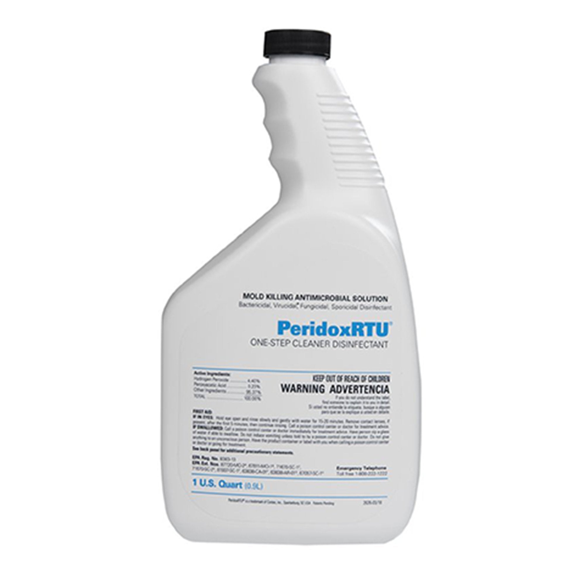 PeridoxRTU Surface Disinfectant Cleaner Peroxide Based Manual Pour Liquid 32 oz. Bottle Vinegar Scent NonSterile