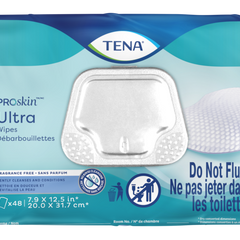 personal cleansing wipe tena proskin ultra soft pack unscented 48 count packaging type case