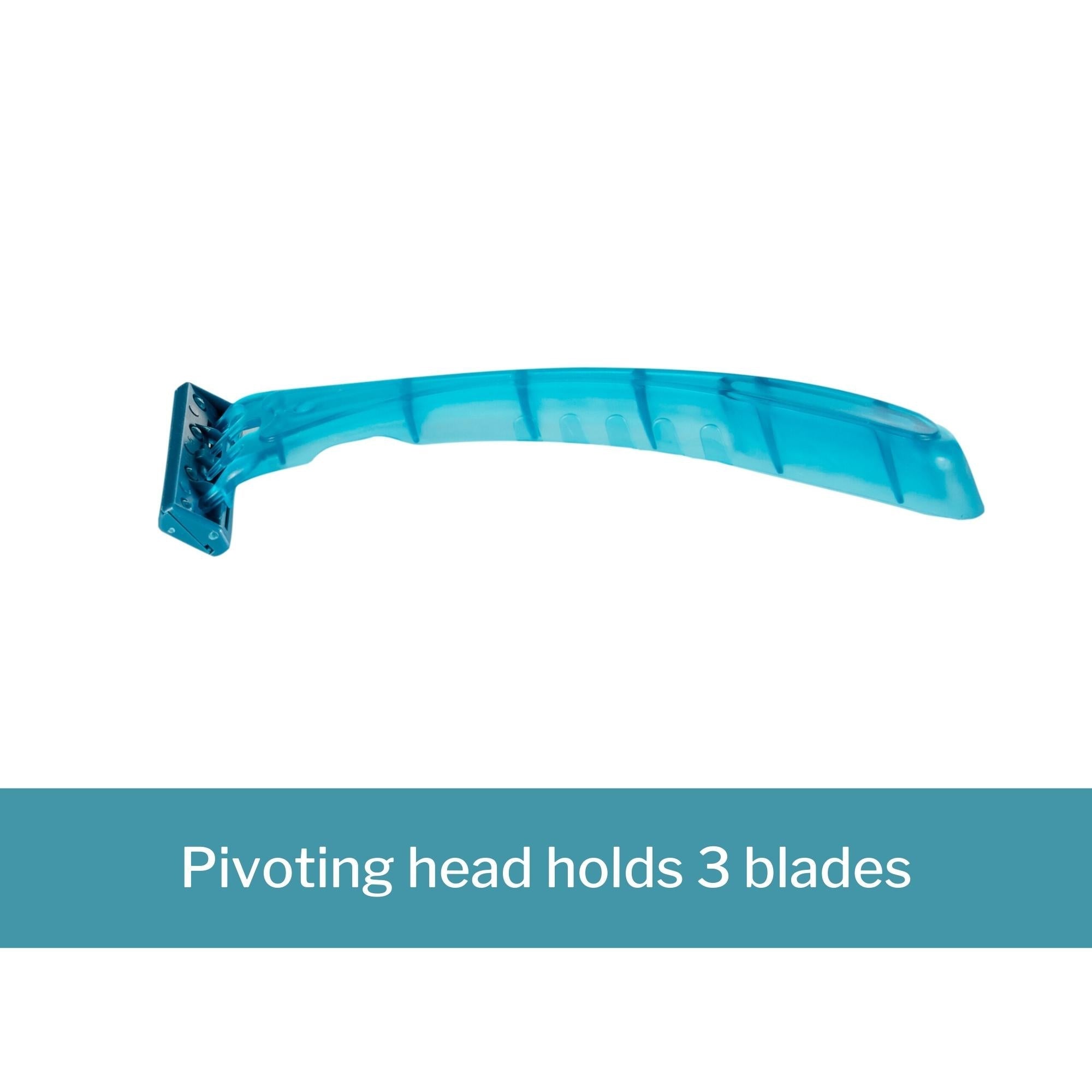 personal razor with lubricating strip mckesson single edge triple blade nonsterile disposable packaging type box