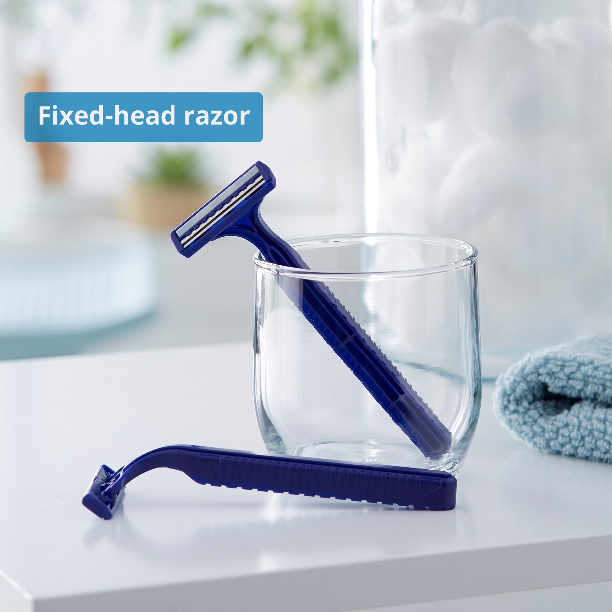 personal razor with lubricating strip mckesson single edge twin blade nonsterile disposable packaging type box