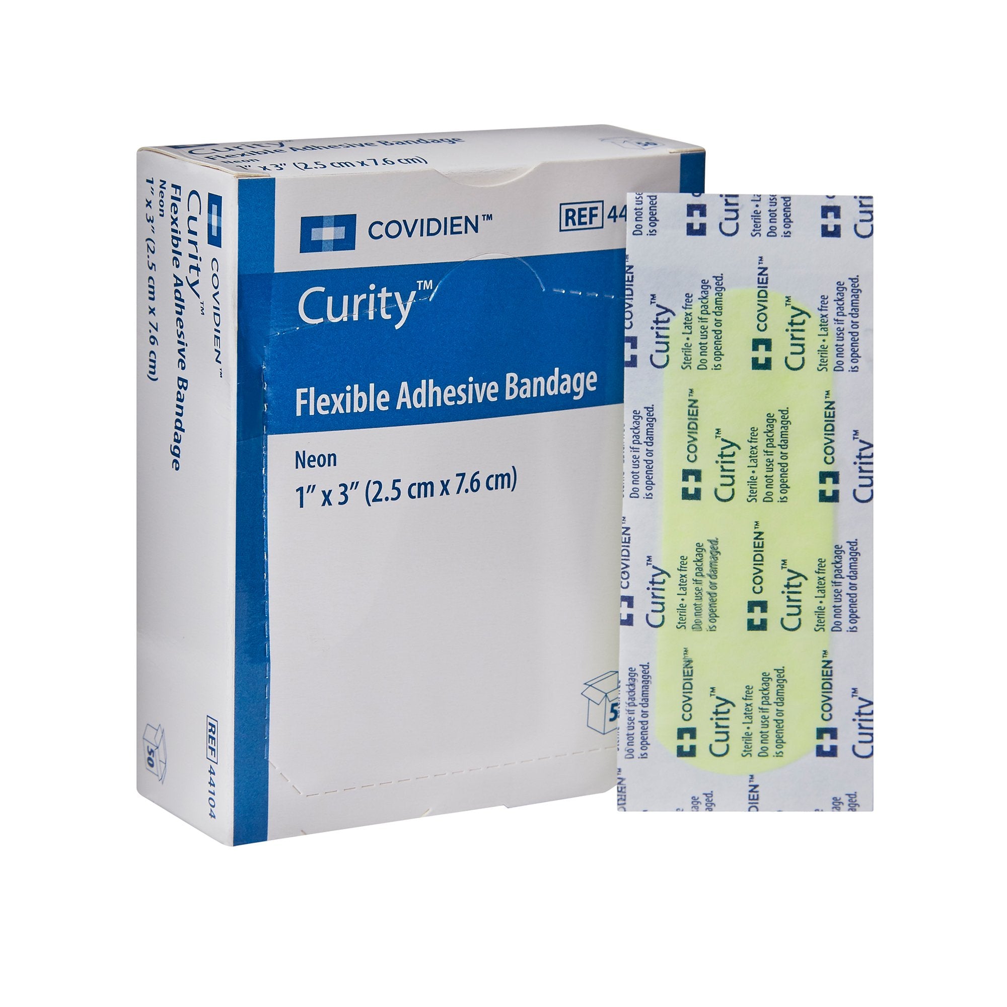 Adhesive Strip Curity 1 X 3 Inch Fabric Rectangle Neon Sterile