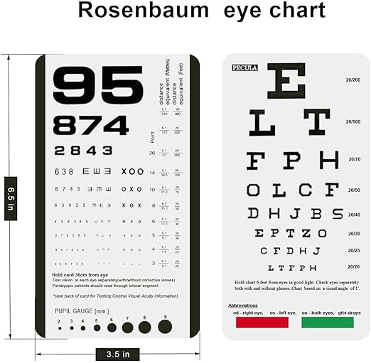 pocket eye test chart