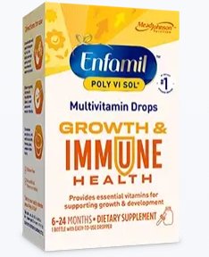 Pediatric Multivitamin Supplement Poly·Vi·Sol Vitamin A 1,500 IU Strength Oral Drops 1.67 oz. Unflavored
