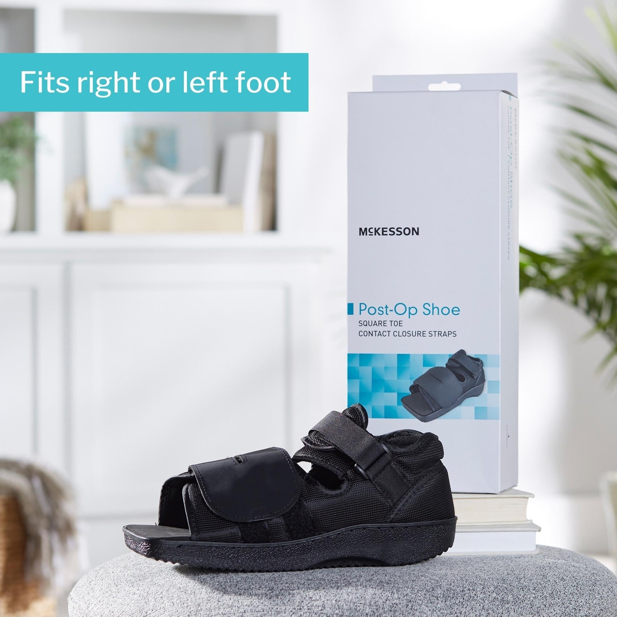 post op shoe mckesson medium unisex black packaging type each