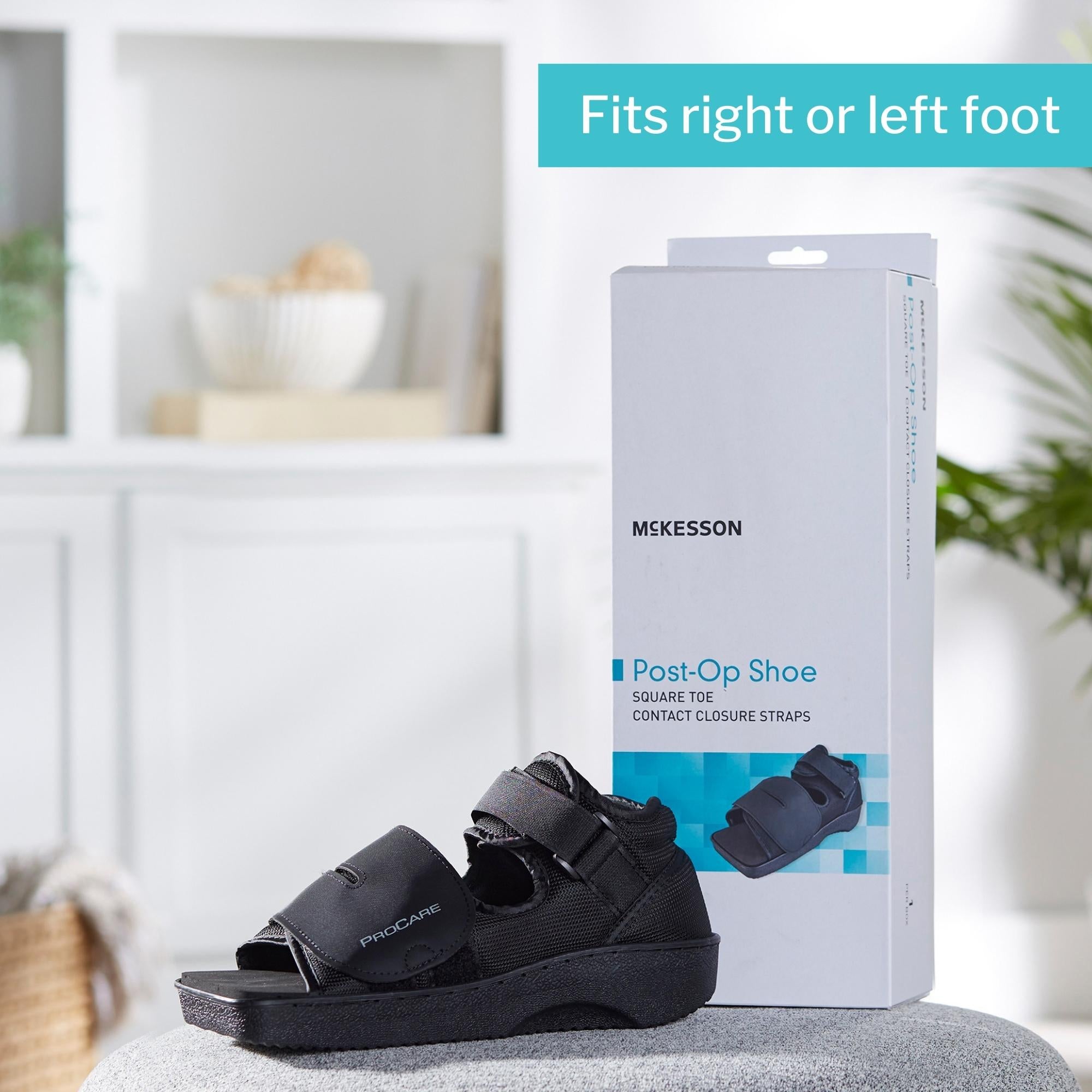 post op shoe mckesson small unisex black packaging type each