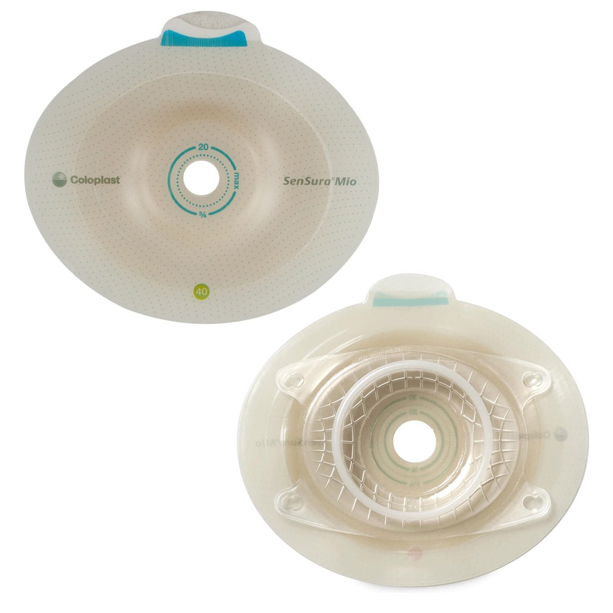 Ostomy Barrier SenSura Mio Click Precut, Standard Wear Elastic Adhesive 50 mm Flange Red Code System 1 Inch Opening
