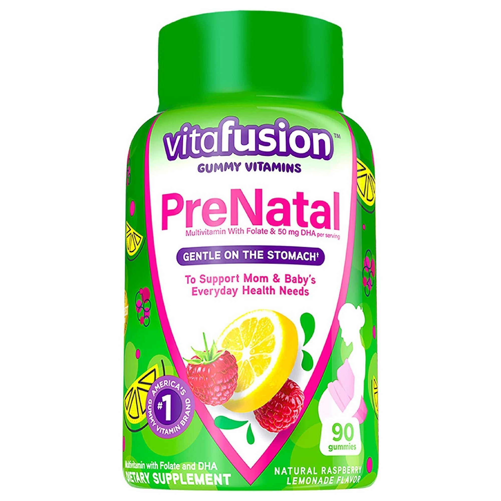 prenatal vitamin supplement gummy 90 per bottle assorted fruit flavor