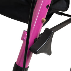 ProBasics Aluminium Rollator For Seniors and Elders, Wheel size 8 inch With Height Adjustable 18" to 22", Weight Capacity 250lbs, Pink Color, RLAA8PK