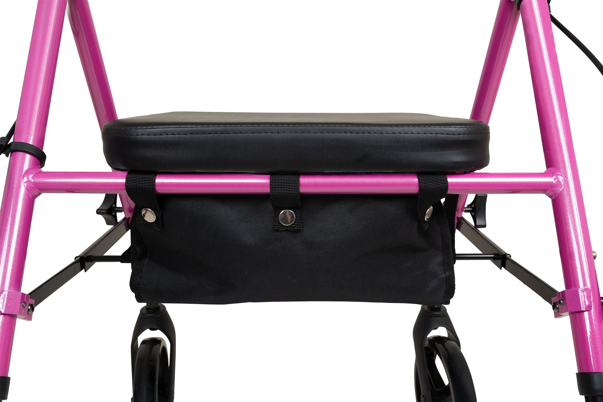 ProBasics Aluminium Rollator For Seniors and Elders, Wheel size 8 inch With Height Adjustable 18" to 22", Weight Capacity 250lbs, Pink Color, RLAA8PK