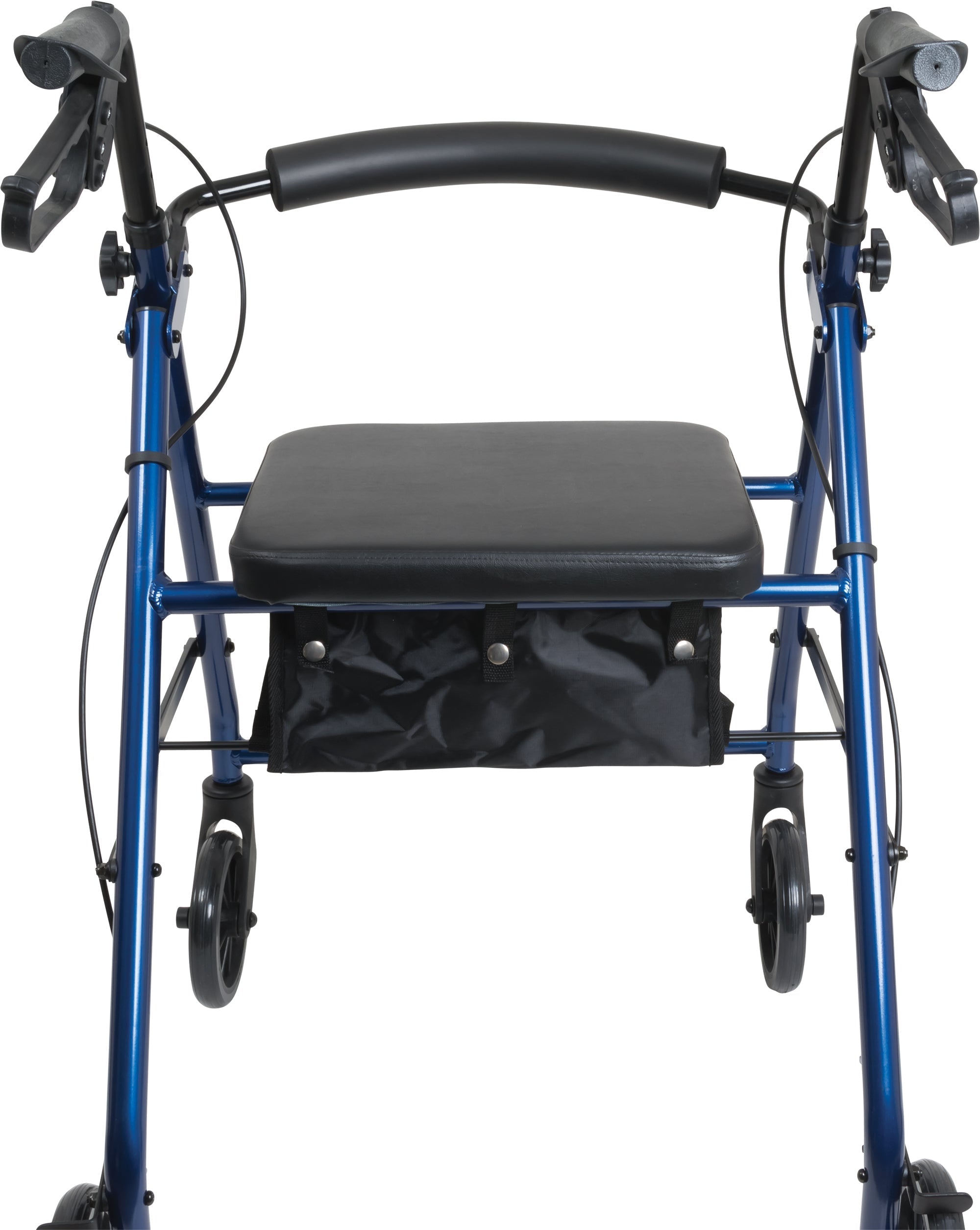 probasics aluminum rollator with 6 inch wheels blue