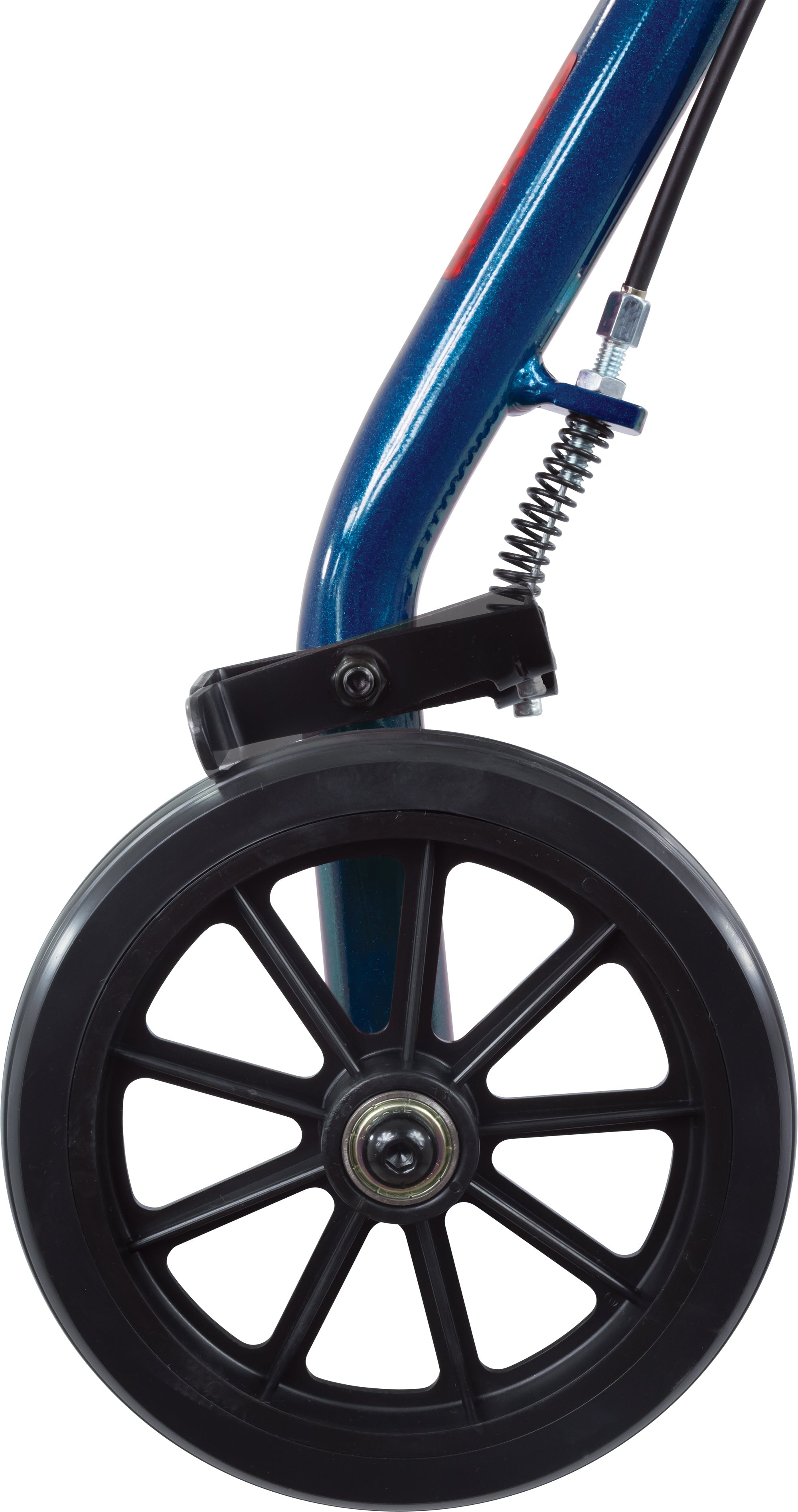 probasics aluminum rollator with 6 inch wheels blue