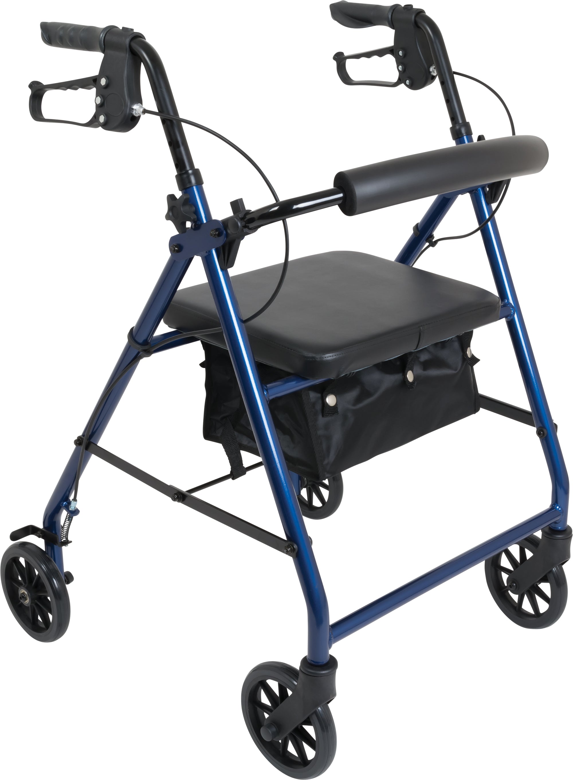 ProBasics Aluminium Rollator For Seniors and Elders, Wheel size 6 inch With Height Adjustable Weight Capacity 300lbs, Blue Color, Foldable, RLA6BL