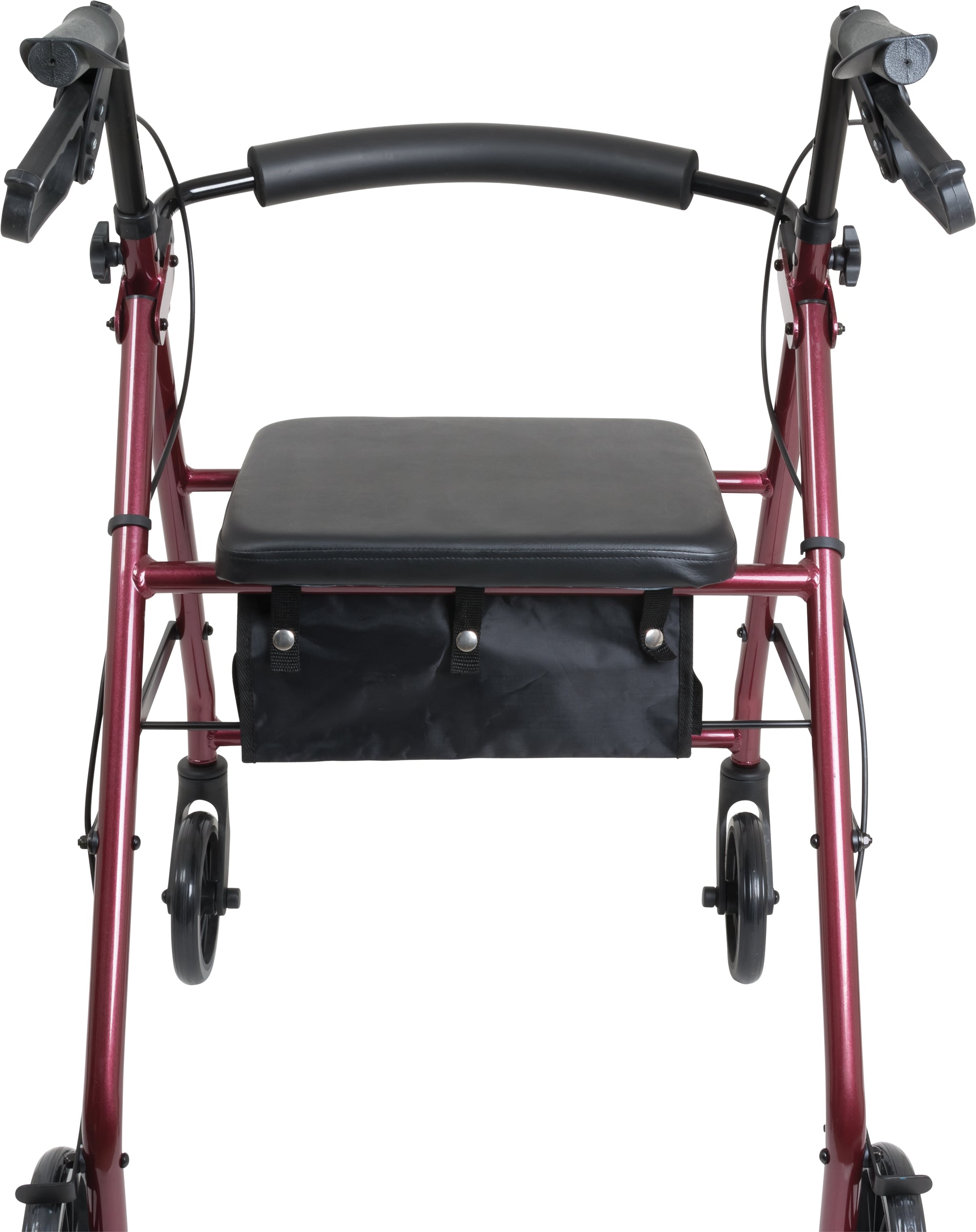 probasics aluminum rollator with 6 inch wheels burgundy