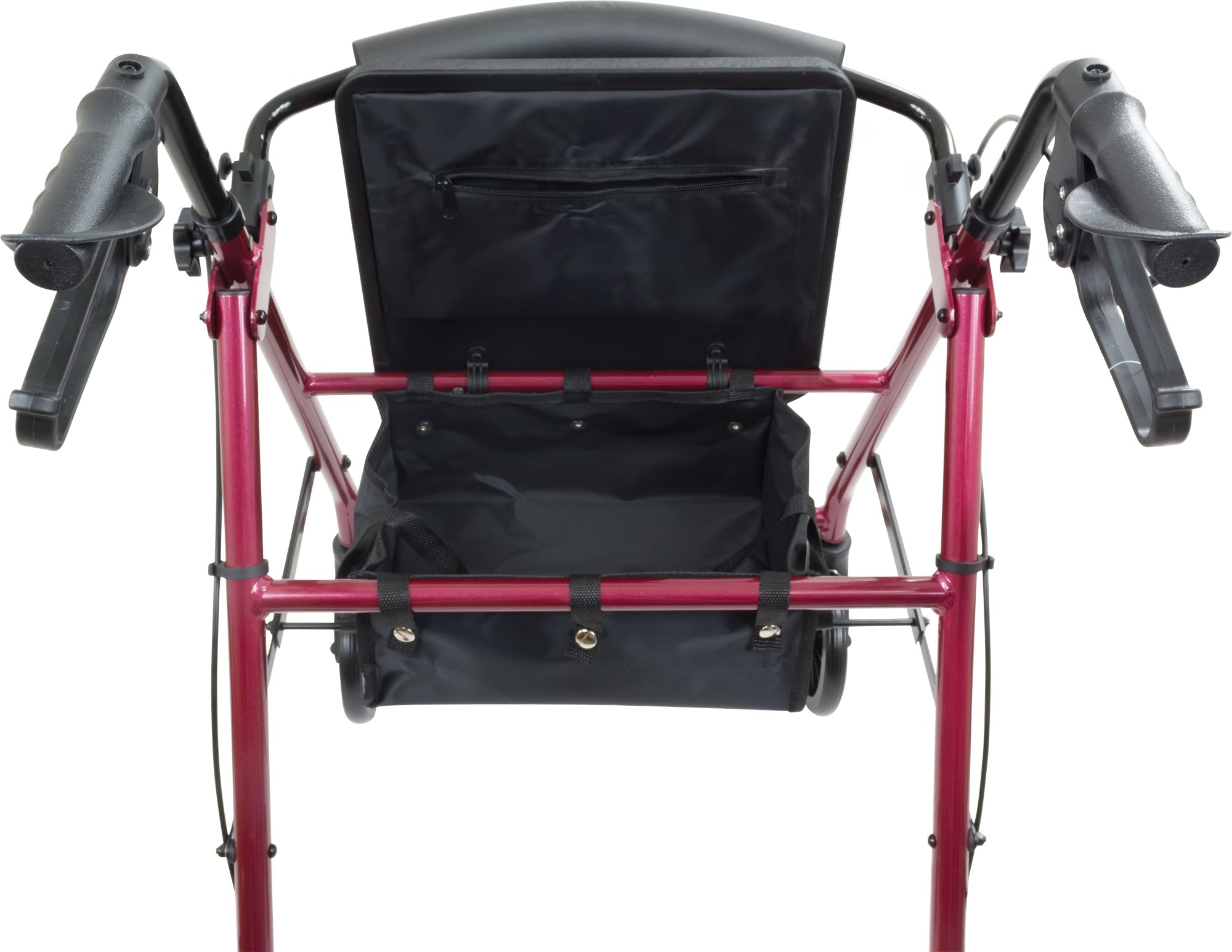 probasics aluminum rollator with 6 inch wheels burgundy