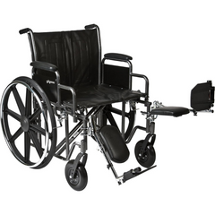 Probasics Heavy Duty K0007 Wheelchair with Detachable desk-length and Seat with Footrests ,8" Front 24" Back Wheels ,450-600 lbs Weight Capacity ,22" x 18" ,WC72218DS
