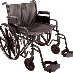 Probasics Heavy Duty K0007 Wheelchair with Detachable desk-length and Seat with Swing Legrests ,8" Front 24" Back Wheels ,450-600 lbs Weight Capacity ,24x18inch ,WC72418DS
