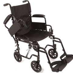 Probasics K4 Transformer Wheelchair with flip-back padded desk length arms and Elevating Leg rest ,8-inch Front 24 inch back Wheels