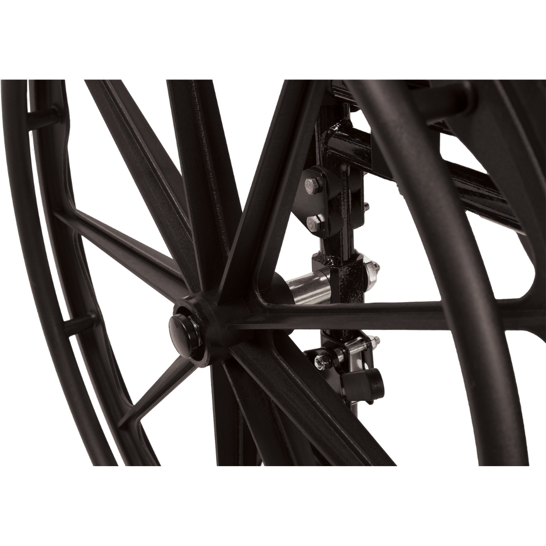 Probasics K4 Transformer Wheelchair with flip-back padded desk length arms and Elevating Leg rest ,8-inch Front 24 inch back Wheels