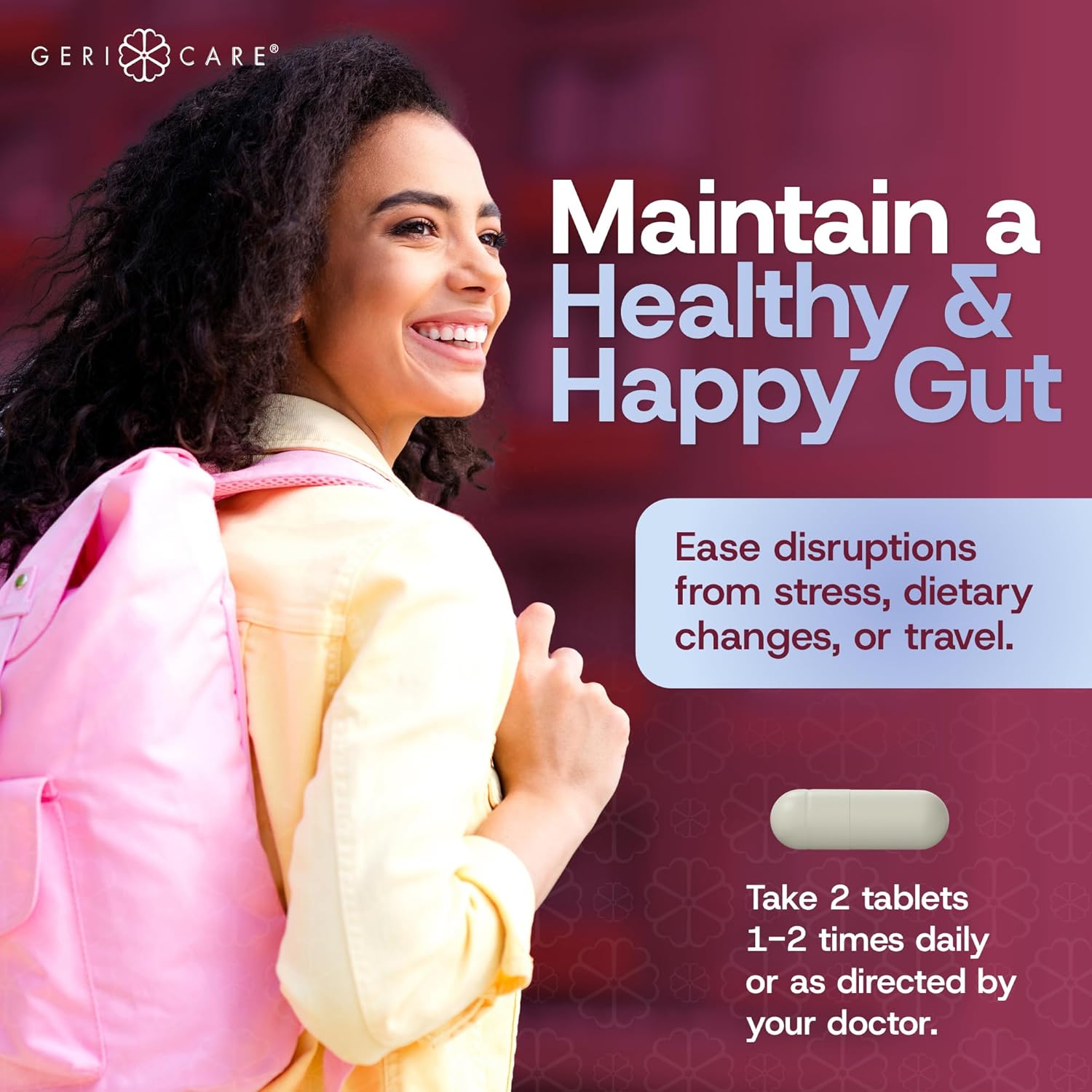 probiotic dietary supplement geri care 50 per bottle capsule packaging type case