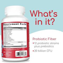 Probiotic Fiber Dietary Supplement, 30 Capsules, 30 Servings