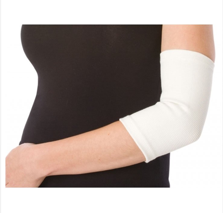 Elbow Support PROCARE Large Pull On Sleeve Elbow 10 to 11 1/2 Inch Forearm Circumference White