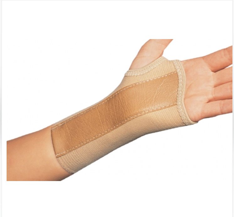 Wrist Brace ProCare Low Profile / Contoured / Wraparound Aluminum / Cotton / Elastic Left Hand Beige Small