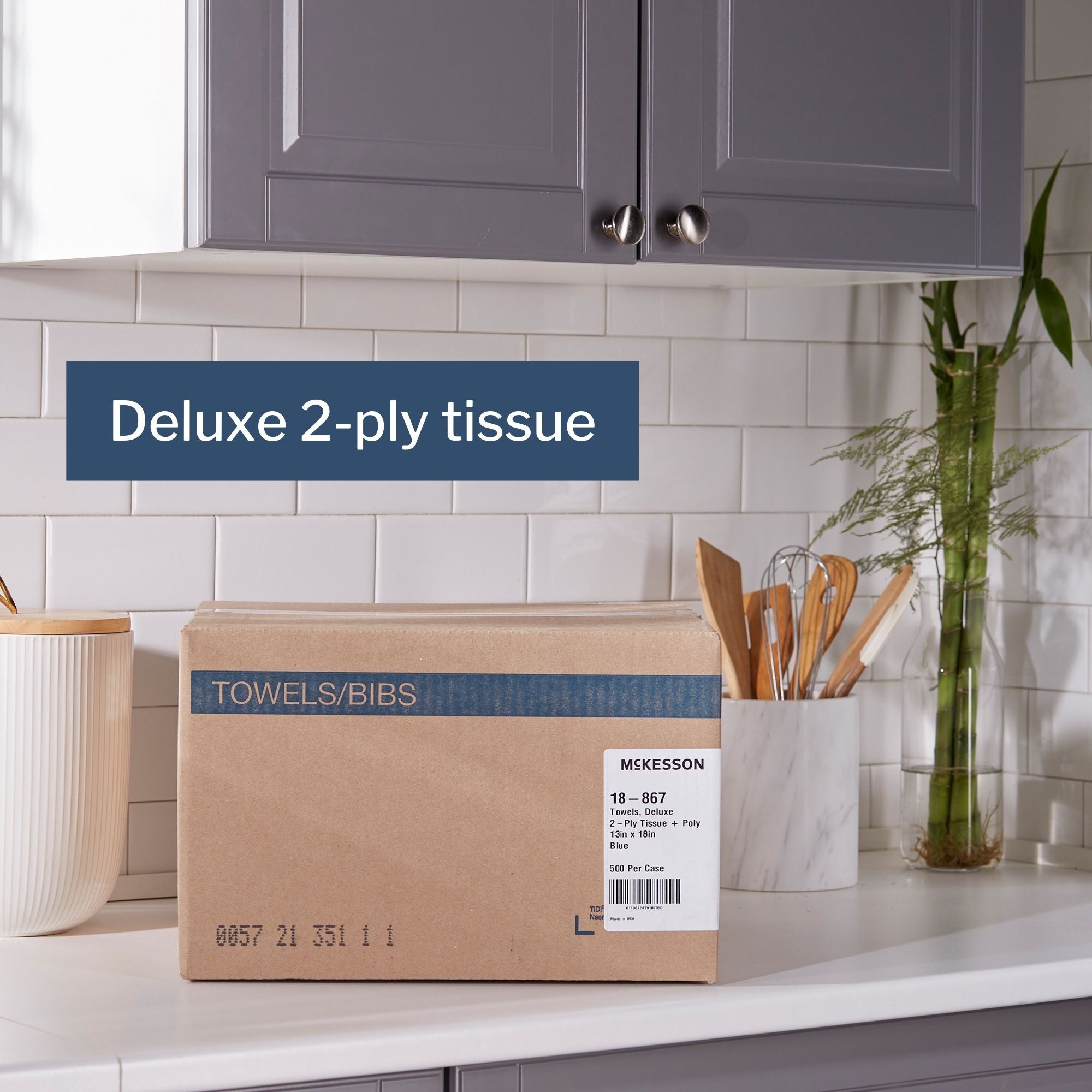 procedure towel mckesson 13 w x 18 l inch blue nonsterile packaging type each