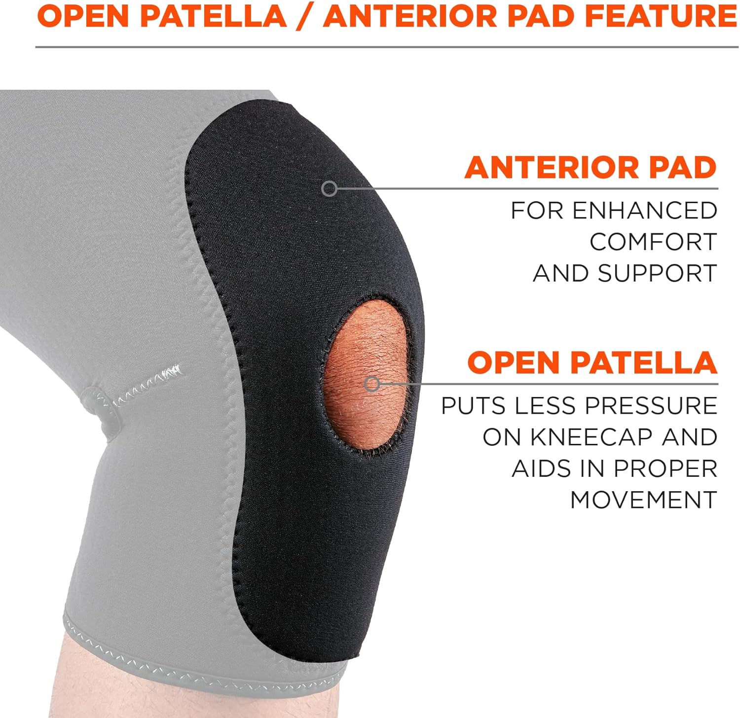 proflex open patella knee sleeve medium proflex knee support mk809683ea