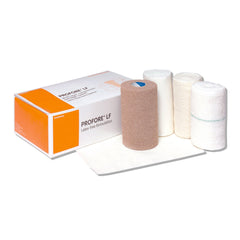 4 Layer Compression Bandage System Profore LF Multiple Sizes Self Adherent / Tape Closure Tan / White NonSterile Standard Compression