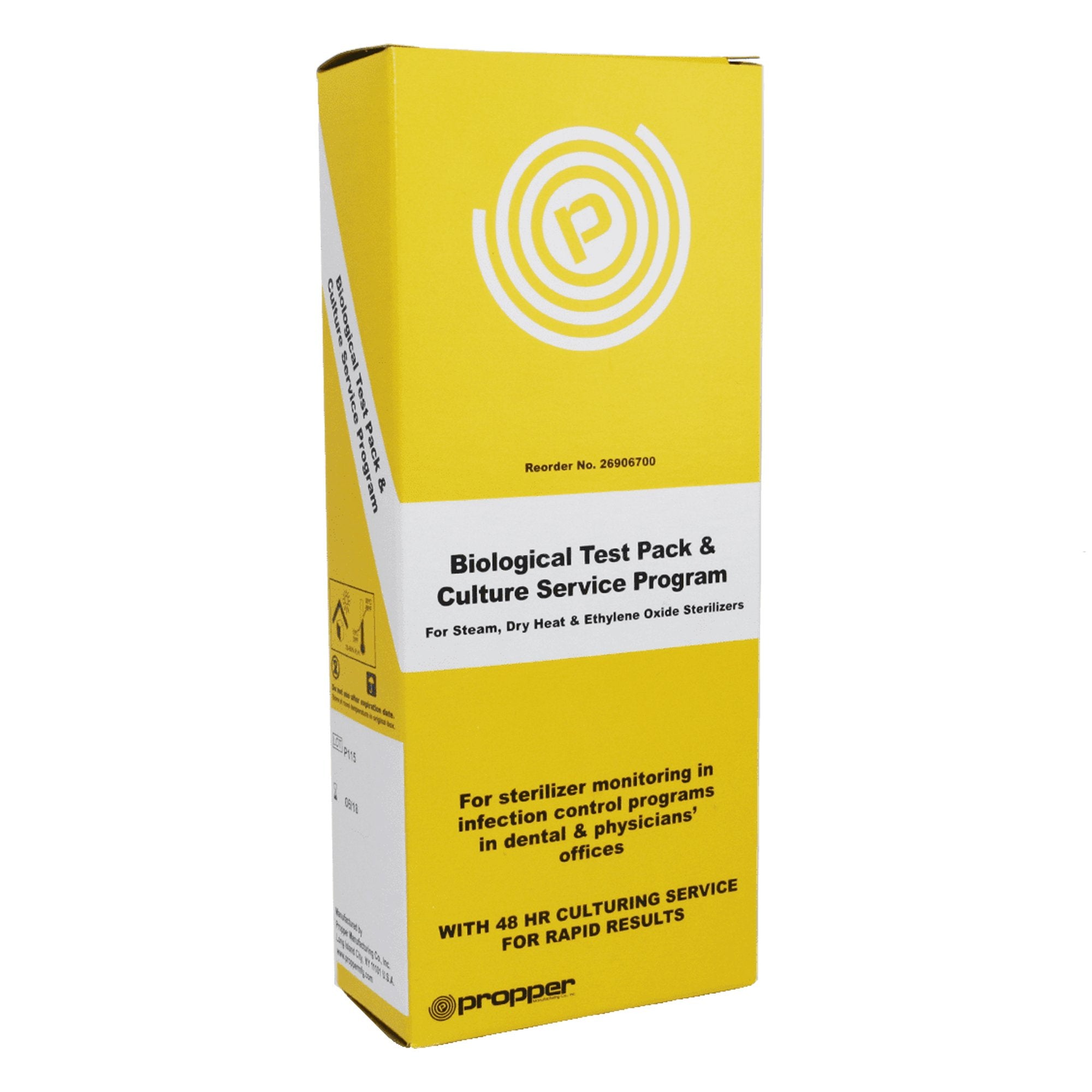 propper Sterilization Biological Test Mail In Culture Service Steam / EO Gas / Dry Heat / Chemical Vapor