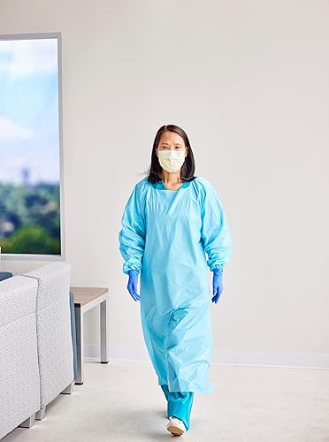protective procedure gown cardinal health one size fits most blue nonsterile not rated disposable packaging type case