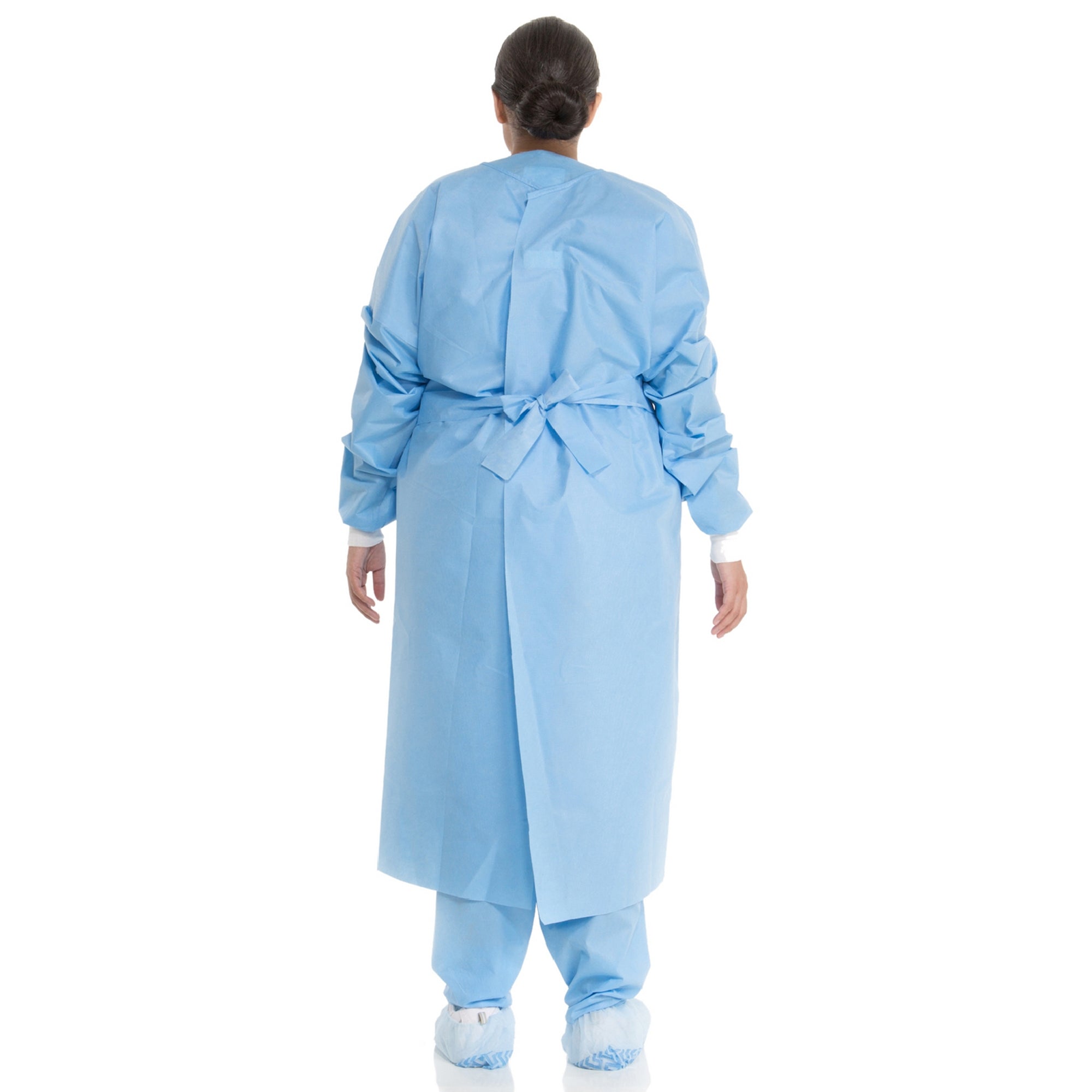 protective procedure gown halyard large blue nonsterile not rated disposable packaging type case