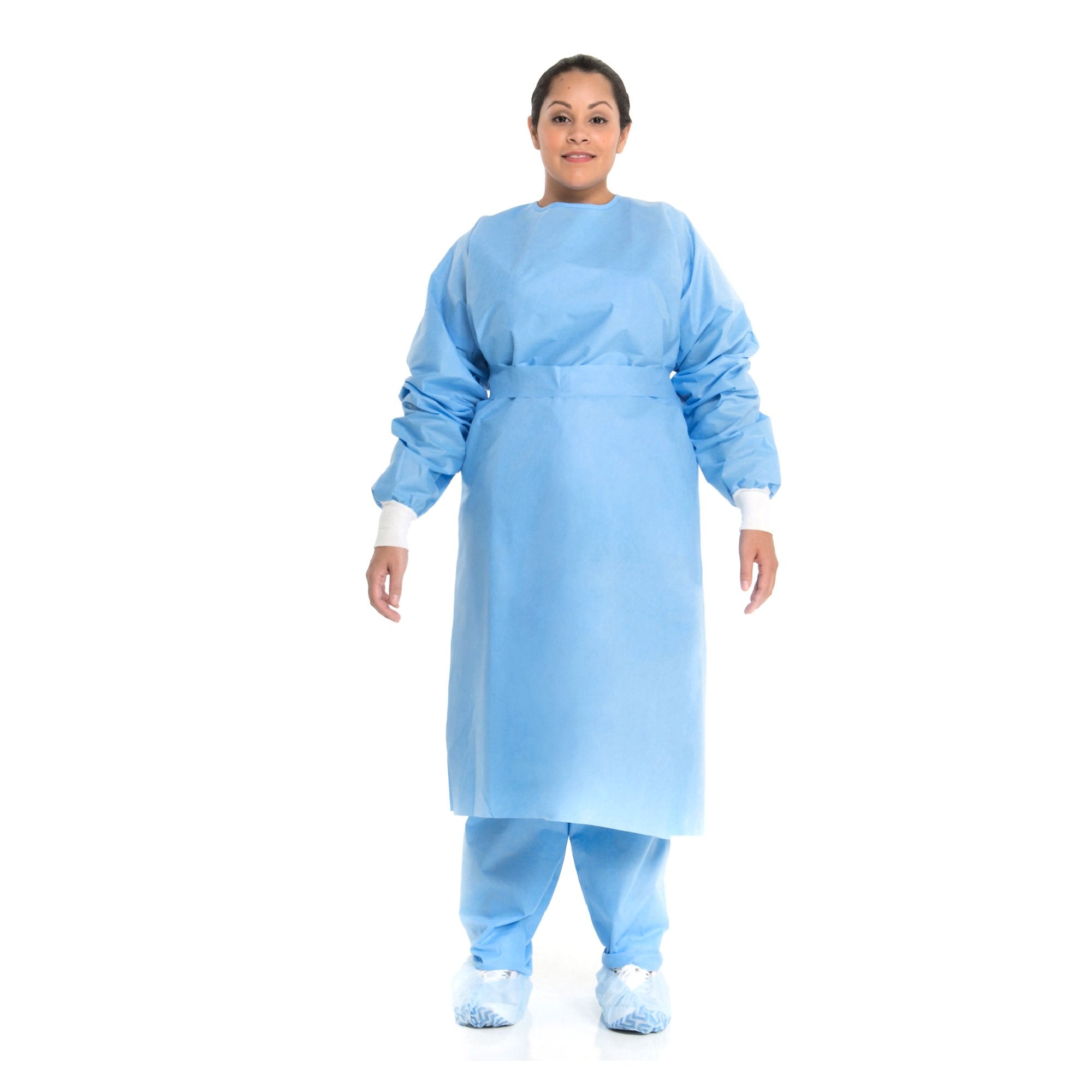Protective Procedure Gown Halyard X Large Blue NonSterile Not Rated Disposable