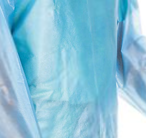 protective procedure gown one size fits most blue nonsterile aami level 4 disposable packaging type case